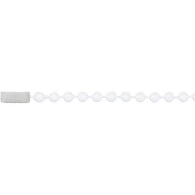 CATENA A PERLINE + CHIUSURA SELF - BIANCA D.MM 4,5 MT 2 CF=PZ 3- 5 confezioni