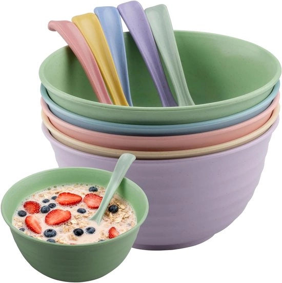 Set di 10 Cucchiai in Plastica Resistenti ai Shock, Cucchiai Riciclabili per Zuppe, Pasta, Insalate e Salse