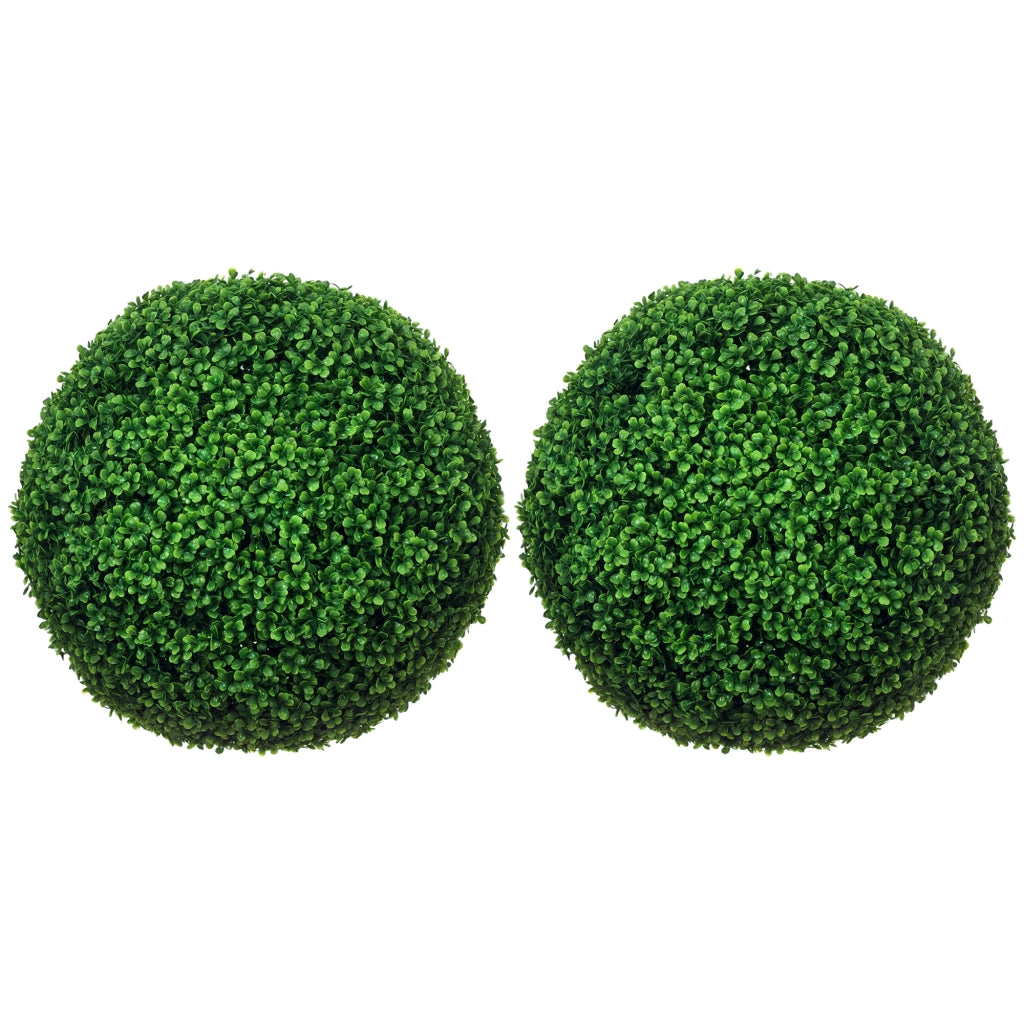 Set di 2 Buxus Sferici ¨C Zephmum ¨C Piante Finte Verde per Interni ed Esterni