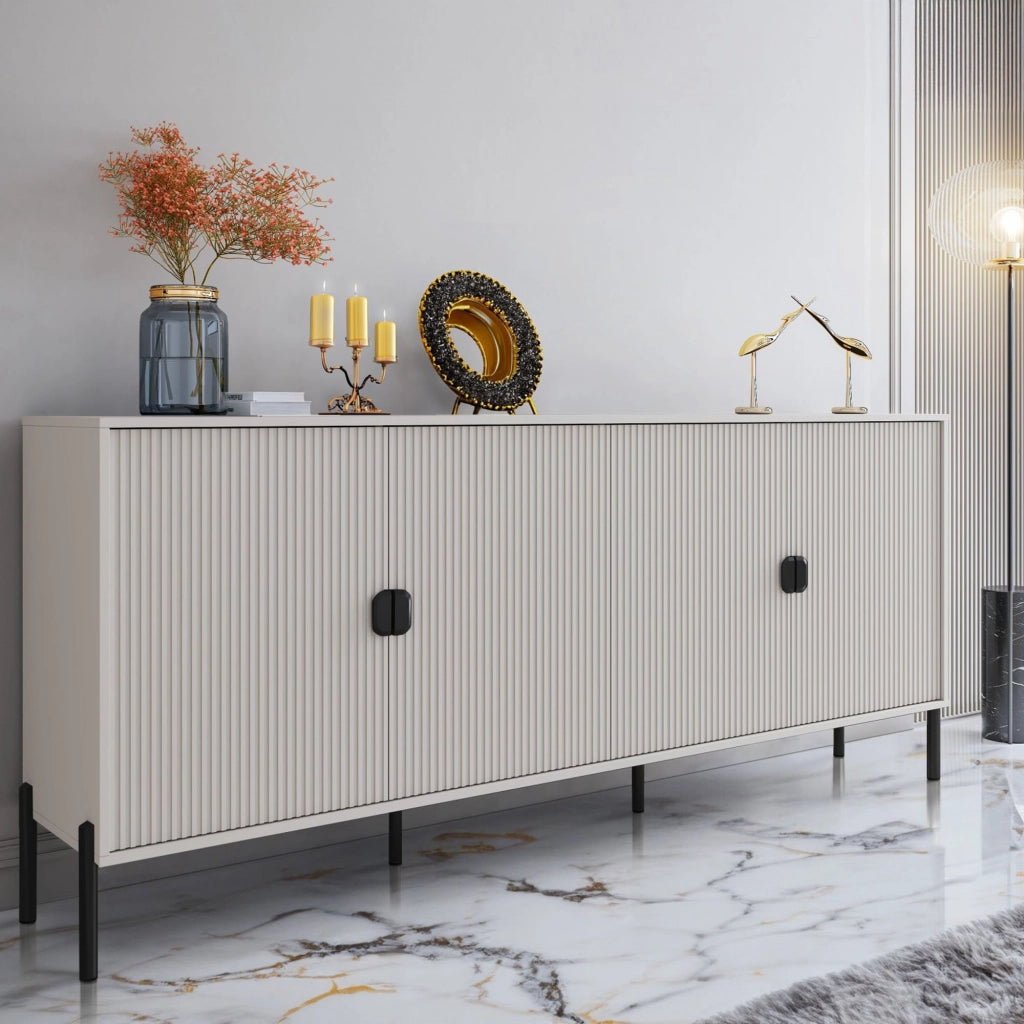 Madia Arpina, Credenza Cassetti, 203x49x83h cm Beige