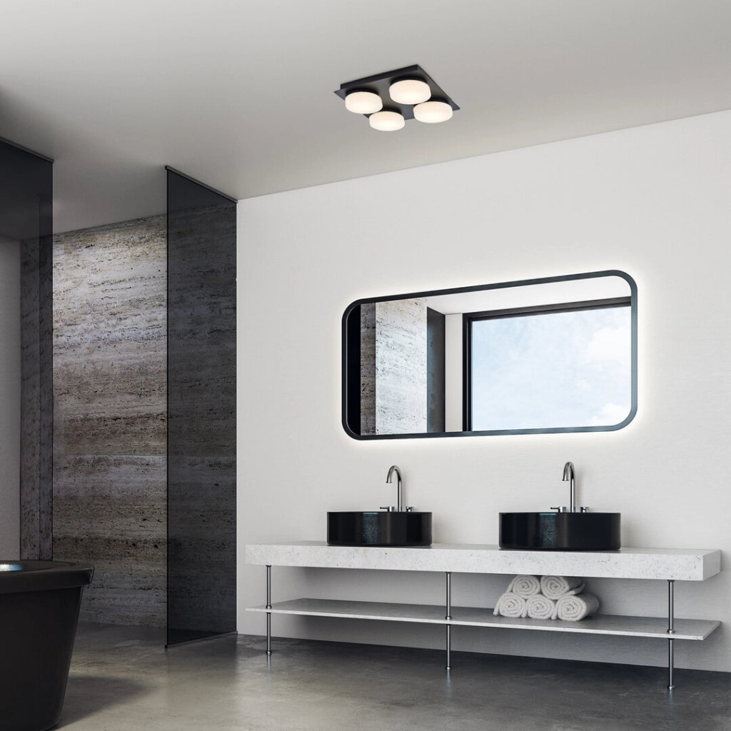 Plafoniera LED 21W nero opaco IP44 Rabalux Attichus