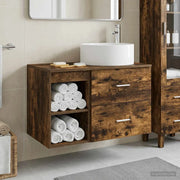 Set di mobili per il bagno 2 pcs Rovere Fumo 3403932