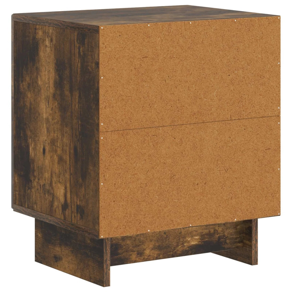 Set di 2 Comodini | Armadio da Notte | Mobiletto da notte Rovere Fumo 43 x 34,5 x 50 cm