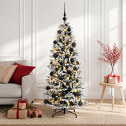 Albero di Natale artificiale con palline 150 cm 150 LED 3465566