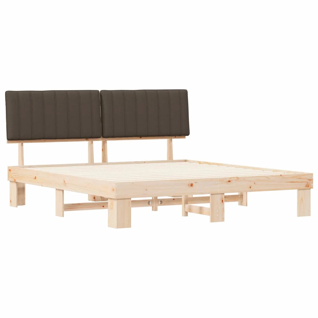 Letto con Testiera Rivestita Talpa 180 x 200 cm Pino massello 3398102