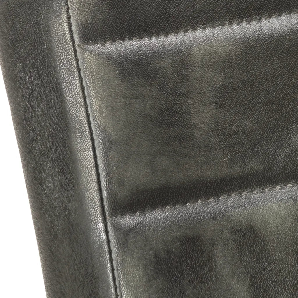 Sedie da Pranzo a Sbalzo 2 pz Grigie in Vera Pelle cod mxl 21761
