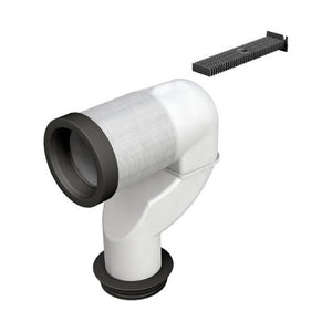 Curva a P per collegamento dei vasi al pavimento a filo parete