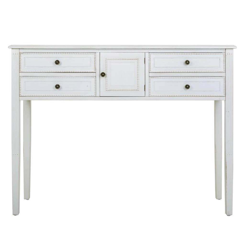 Mobile da ingresso in legno laccato bianco 120x36x92h