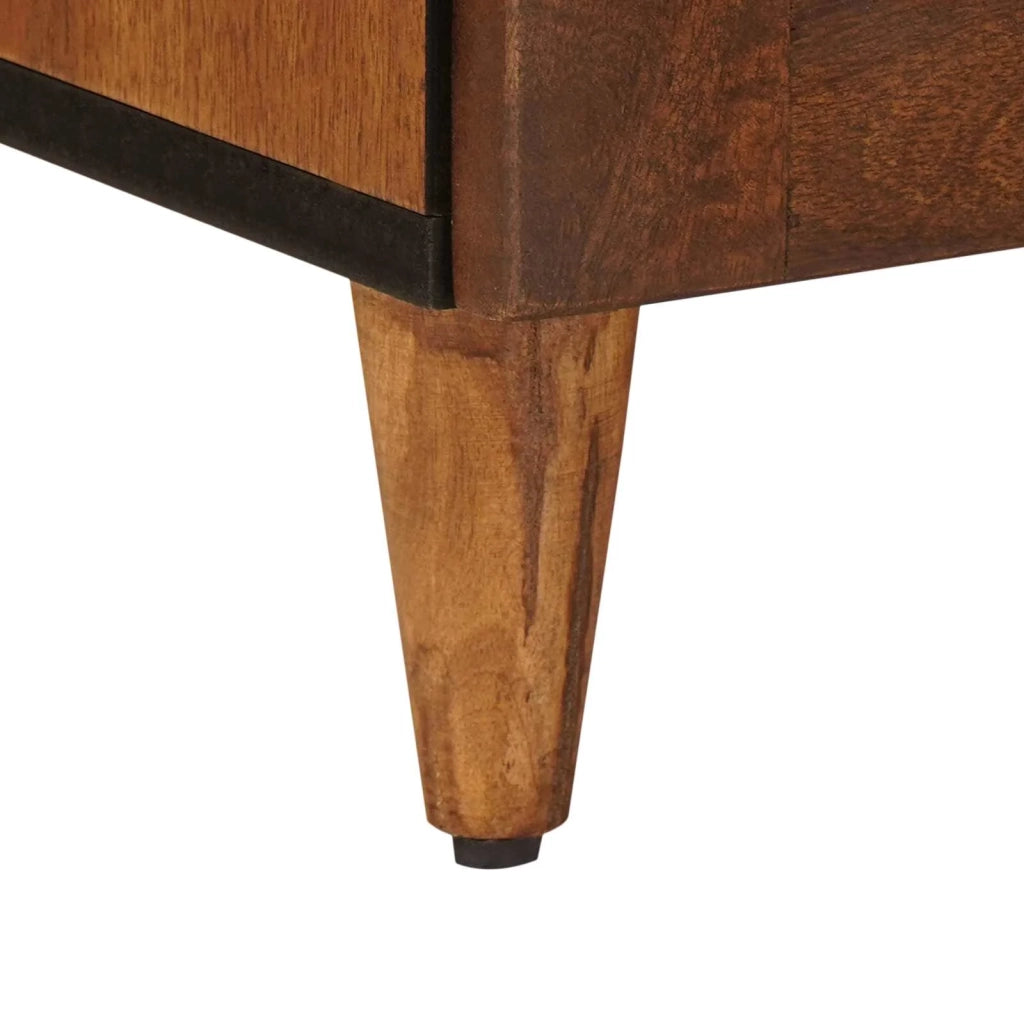 Credenza con porta Noce 40 x 33 x 75 cm Legno di mango massello