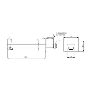 Bocca incasso serie qubika