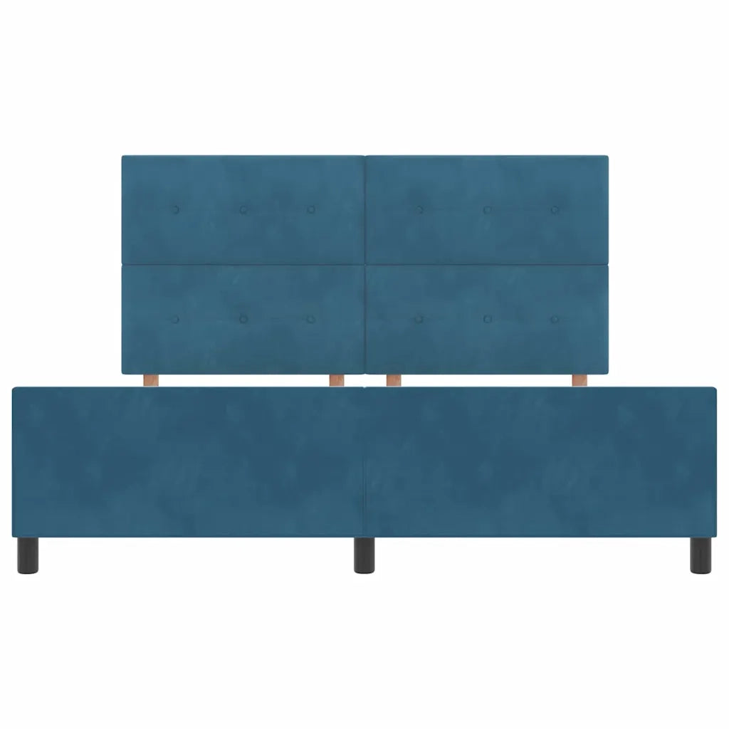 Letto a molle con testiera Blu Scuro 180 x 200 cm Velluto 3344961