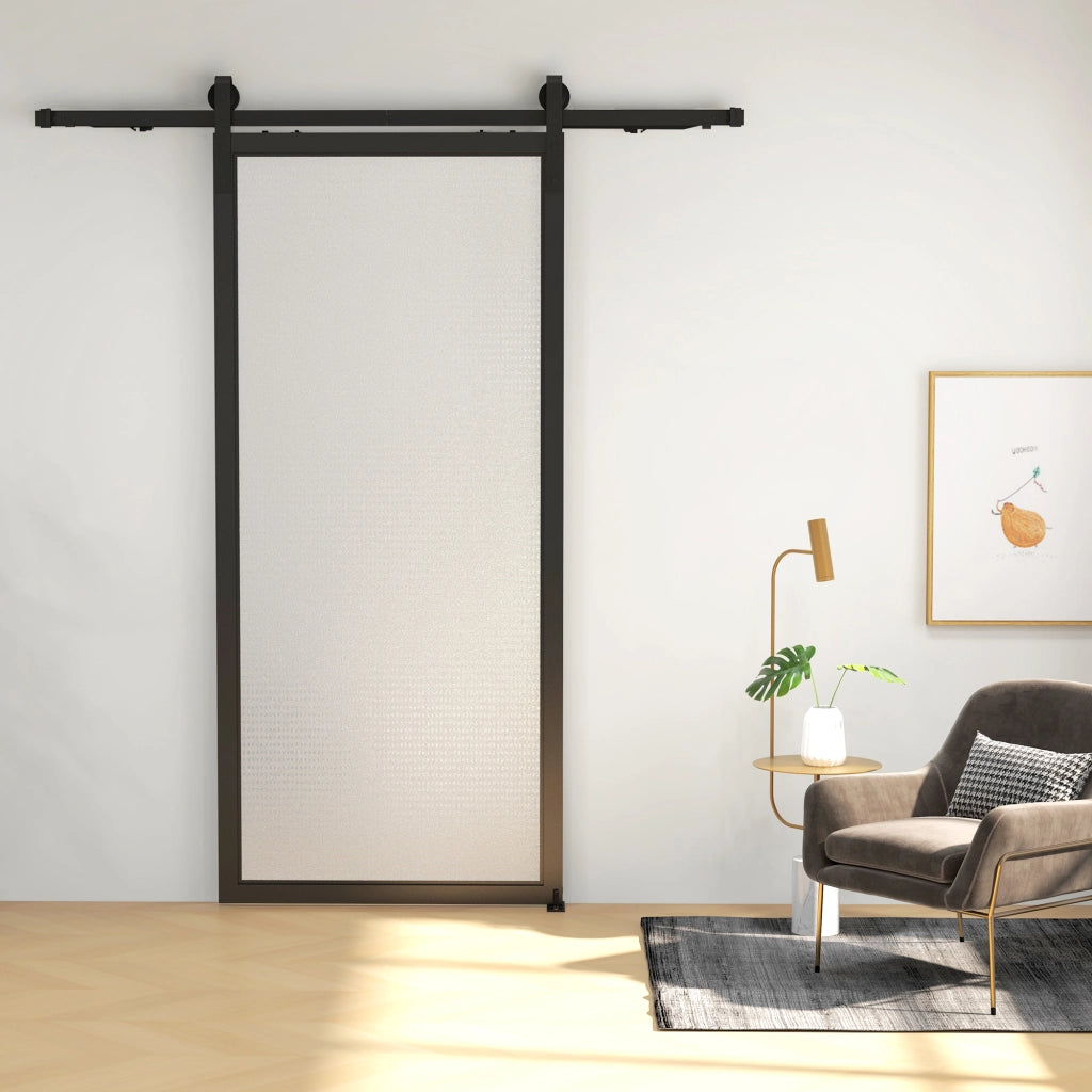 Kit Porte Scorrevoli ¨C zephmum ¨C Nero, Acciaio, 183cm