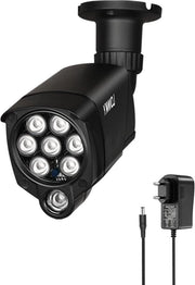 8 LED Infrarosso Illuminazione 30 m IR per Telecamere di Sicurezza VR (Serie VR2) PS5 90° Visibilità Notturna Inclusa Alimentazione 12V 1A - Nero