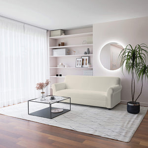 Copridivano Elasticizzato 3 Posti in Poliestere Dahlia Panna