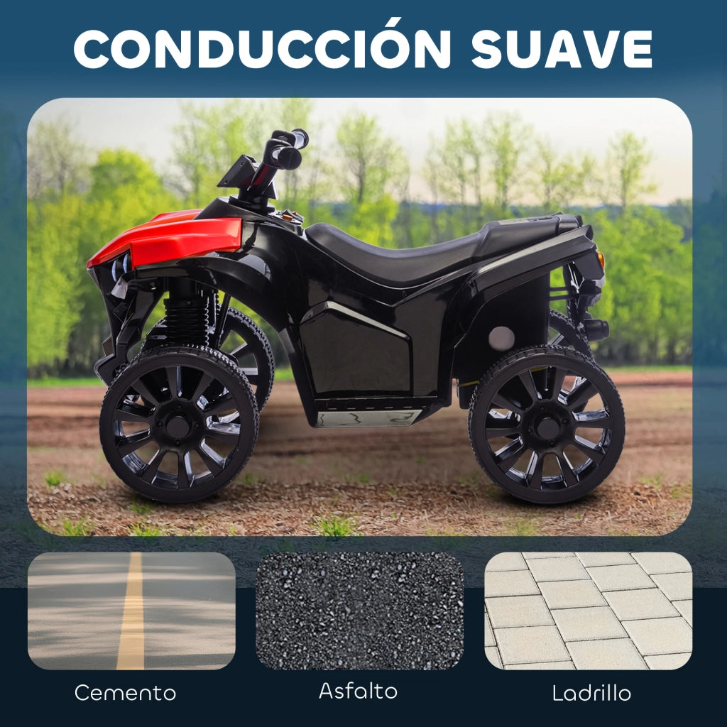 Quad Elettrico per Bambini 6V ¨C zephmum ¨C 70x42x45 cm Rosso