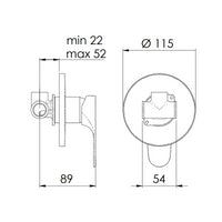 Rubinetto doccia incasso - serie class line