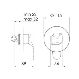 Rubinetto doccia incasso - serie class line
