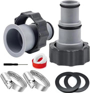 Adattatore per piscina A 2 pezzi - Per pompa Intex - Set di connessione - Adattatore tubo 32-38 mm - Avvito interno - Installazione semplice