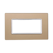 Placca In Vetro Serie Solar 4P Colore Oro Compatibile Con Bticino Matix
