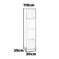 Miracle - libreria modulare in legno con 2 vani e 2 ante