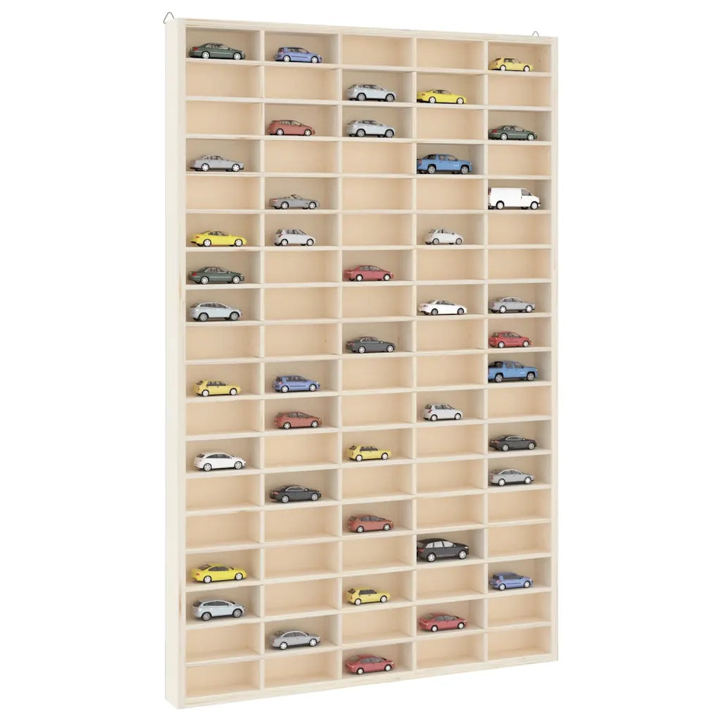 Vetrina da collezione in legno con 90 scomparti 50,5x4,5x79 cm CFW6444443