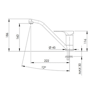 Rubinetto lavello con bocca girevole - serie class line
