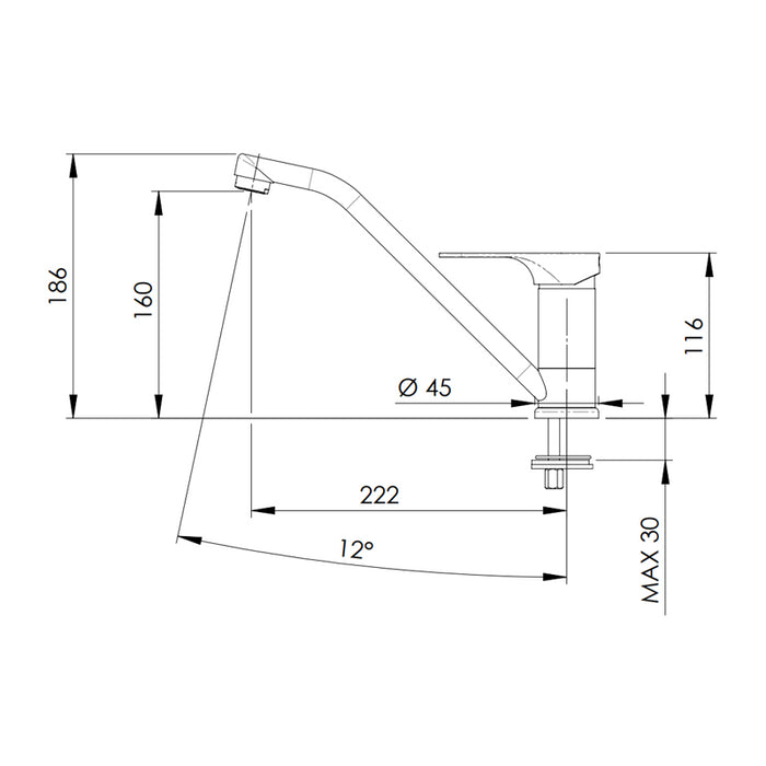 Rubinetto lavello con bocca girevole - serie class line