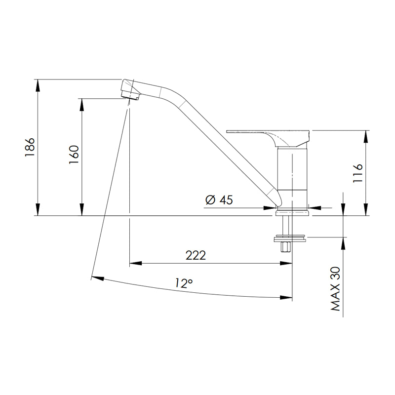 Rubinetto lavello con bocca girevole - serie class line