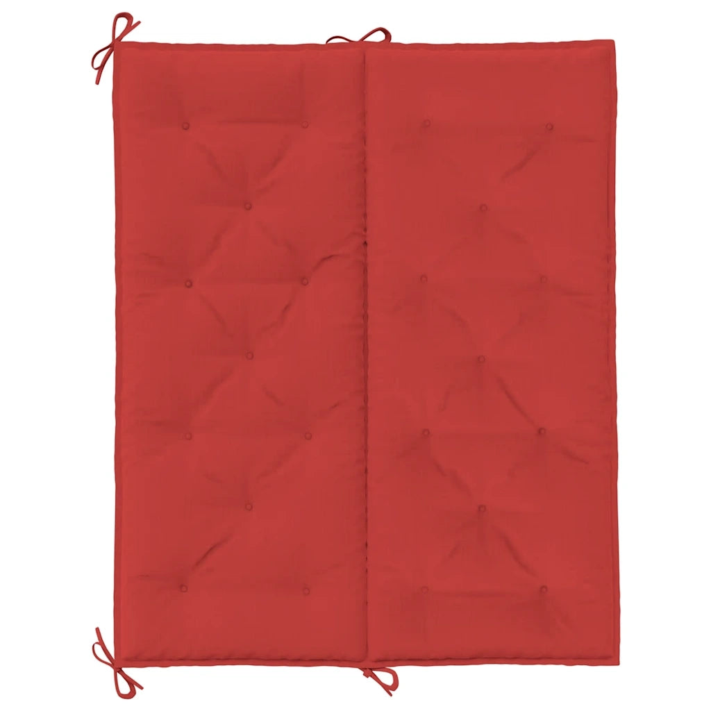 Cuscini per Panca 2 pz Rossi 120x50x7 cm in Tessuto Oxford