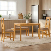 Set da pranzo 4 pz Grigio Legno di Quercia Massello 3430305