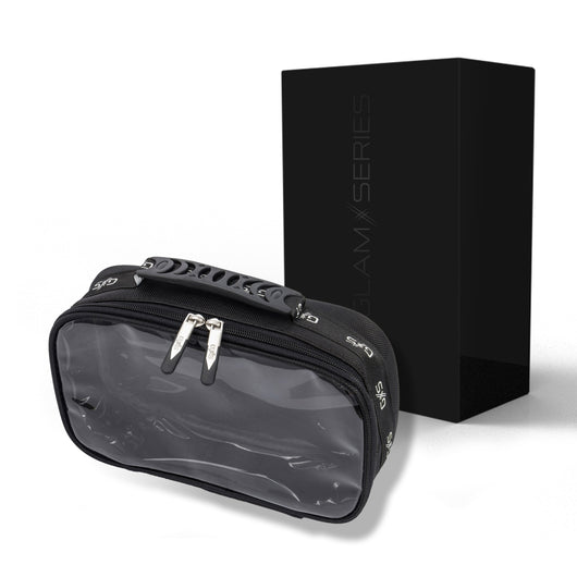 GlamSeries GlamTraveler Trousse da borsa 270 x 165 x 75 mm, beauty case, astuccio per make-up rivestito in PVC con coperchio trasparente