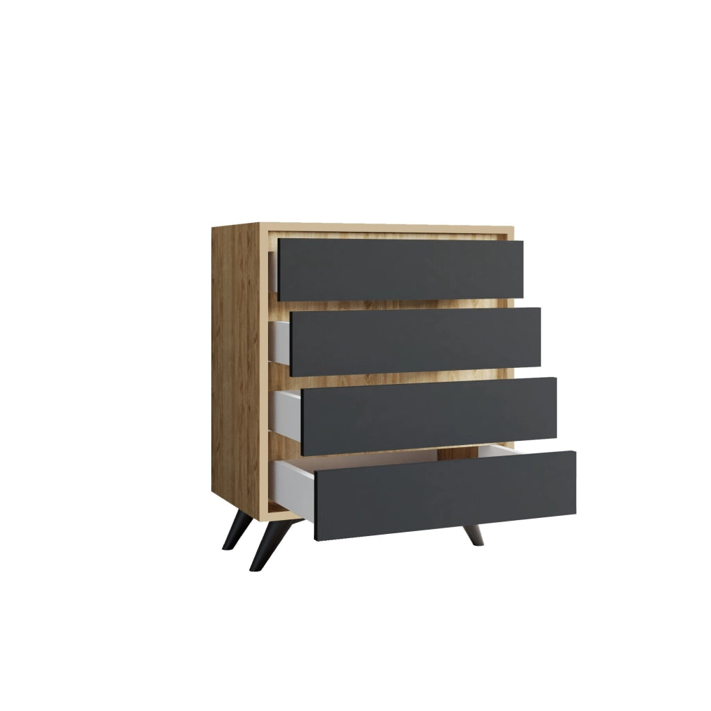 Cassettiera in legno "Suvera" - 70 x 40 x 86 cm - Marrone
