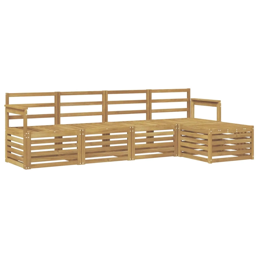 Set di divani da esterno 5 pcs Bianco 249 x 122,5 x 73 cm 3391659