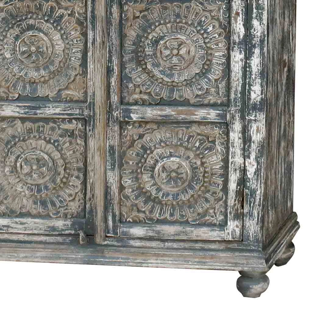 Armadio in legno grigio artigianale 100x41x183h cm