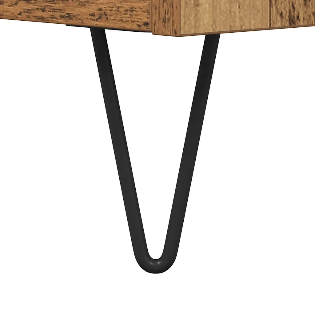 Mobile porta vinili con porta Legno vecchio 121 x 38 x 48 cm CFW4809612