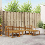 Set di divani da esterno 6 pcs Naturale Legno multistrato