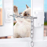 Sloti per finestre in PVC, serrature per finestre autoadesive per sicurezza bambini e animali domestici, serrature per finestre regolabili senza foratura per metallo, legno, finestre scorrevoli, 2 pezzi