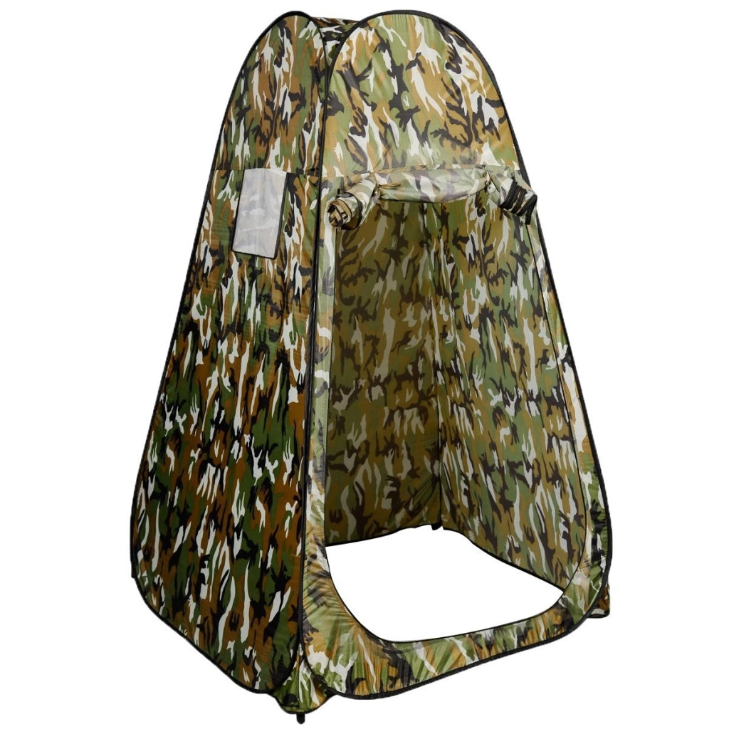 Tenda spogliatoio da esterno ad apertura istantanea Pop-up portatile per campeggio, spiaggia, doccia 120x120x190cm Verde mimetico-Tende