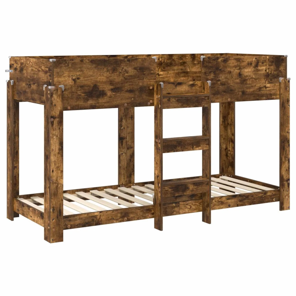 Letto a Castello per Bambini | Letto Infantile | Lettino Rovere fum¨¦ 75 x 190 cm