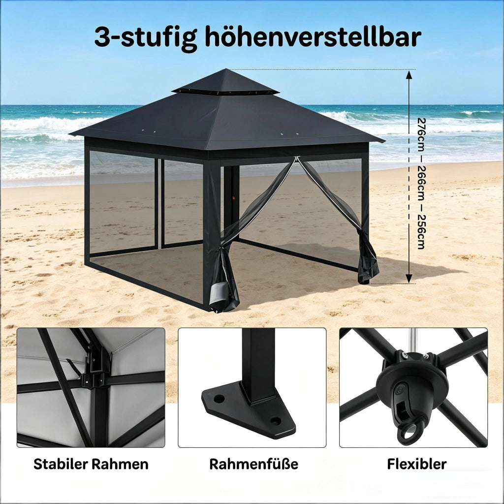 Tenda da giardino esterno a doppia parete tende per feste gazebo esterno gazebo portatile per patio (solo con gazebo)