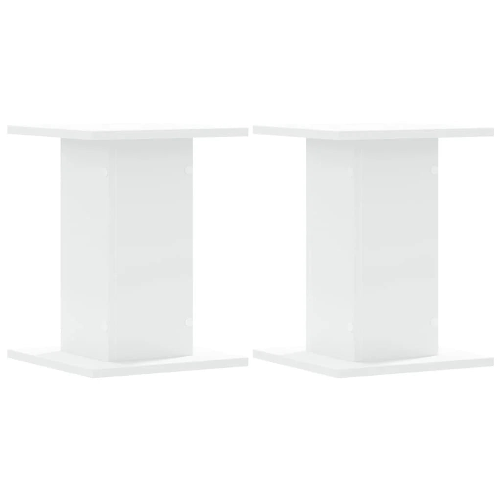 Portavasi mobili per fiori set da 2 30 x 30 x 40 cm legno ingegnerizzato bianco 02_0045273