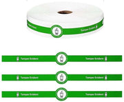 Etichette di chiusura 1" x 9" - 100 pezzi - Sicure per l'alimentazione - Etichette per cibi e bevande - Carta rivestita - Verde/rosso - Etichette di chiusura