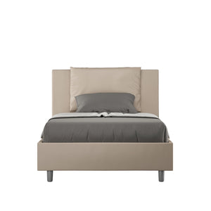 Letto 1 Piazza e Mezzo 120x190 cm con Rete e Contenitore Antea Tortora