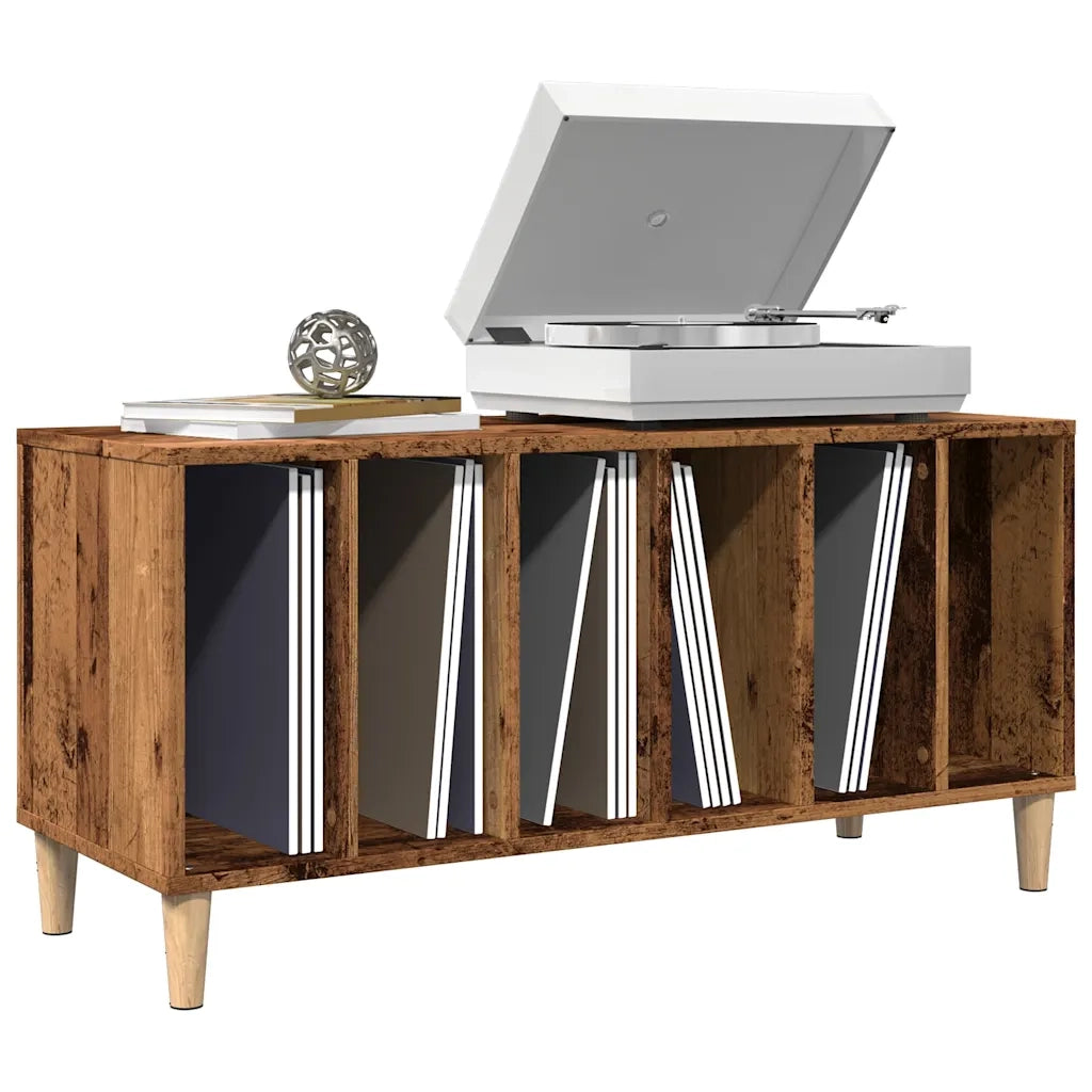 Mobile Porta Dischi Legno Antico 100x38x48 cm Legno Multistrato CFW8252976