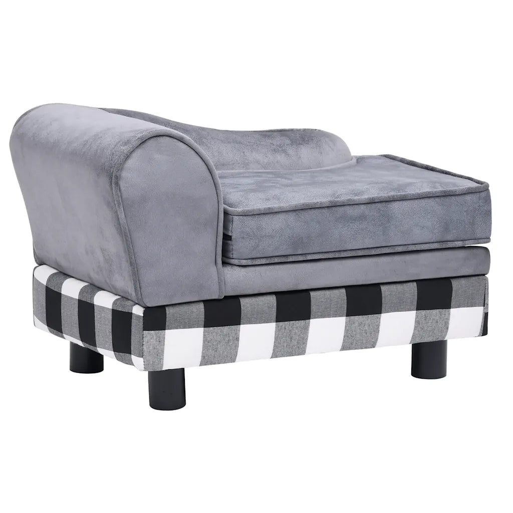 Divano per Cani Grigio 57x34x36 cm in Peluche 170940