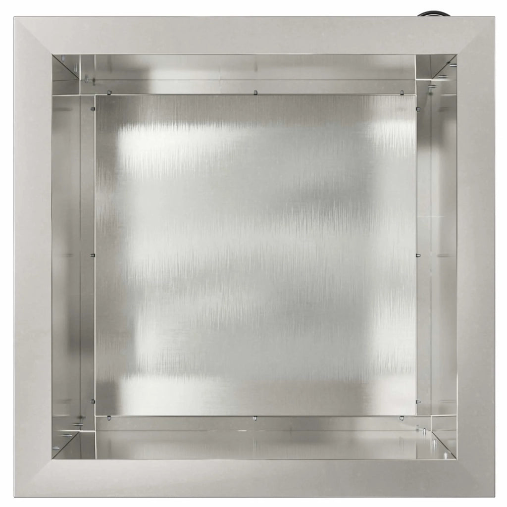 Fioriera da giardino con LED Argento 40 x 40 x 40 cm 8008134