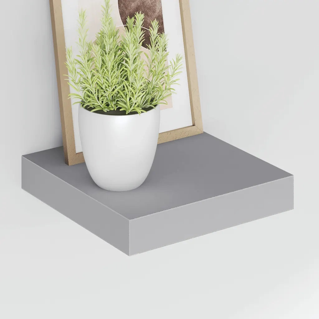 Scaffale a Parete Grigio 23x23,5x3,8 cm in MDF 323844