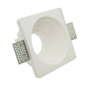 Trade Shop - Portafaretto Incasso In Gesso A Scomparsa Per Faretto Gu10 Con Motivo Tondo Gs18 -