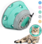 Halsband adattabile, halsband di recupero, halsband morbido, halsband a forma di cono per cuccioli, piccoli cani e gatti dopo un intervento chirurgico o una lesione (verde, L)