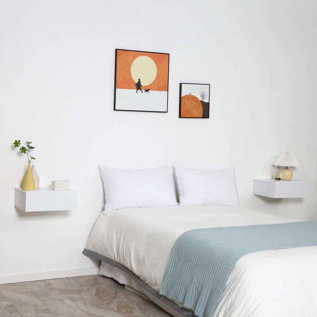 Tavolini da notte a muro ¨C zephmum ¨C Bianco